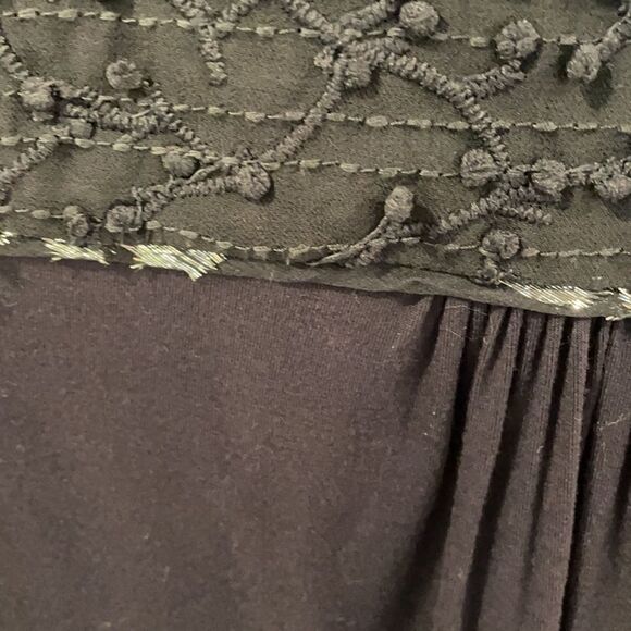 Anthropologie Tiny black long sleeve top with lace overlay - Picture 8 of 11